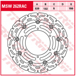 Remschijf TRW MSW262RAC Versie