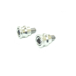 Bobbins M10 Zilver voor Paddockstand | Aluminium met V-Adapter