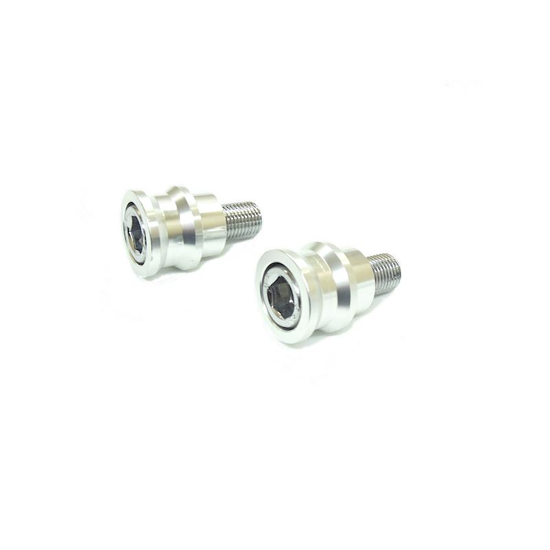 Bobbins M10 Zilver voor Paddockstand | Aluminium met V-Adapter