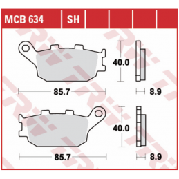 TRW MCB634 standaard remblokken voorrem achterrem
