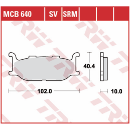 TRW MCB640 remblokken standaard organisch voorrem achterrem