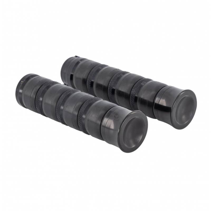 Alu zwart handvatten 1 inch stuur Highway Hawk