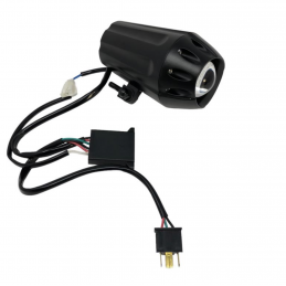 Dual beam fisheye koplamp zwart H1 E-keur Highway Hawk