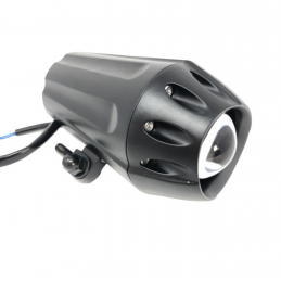 Dual beam fisheye koplamp zwart H1 E-keur Highway Hawk