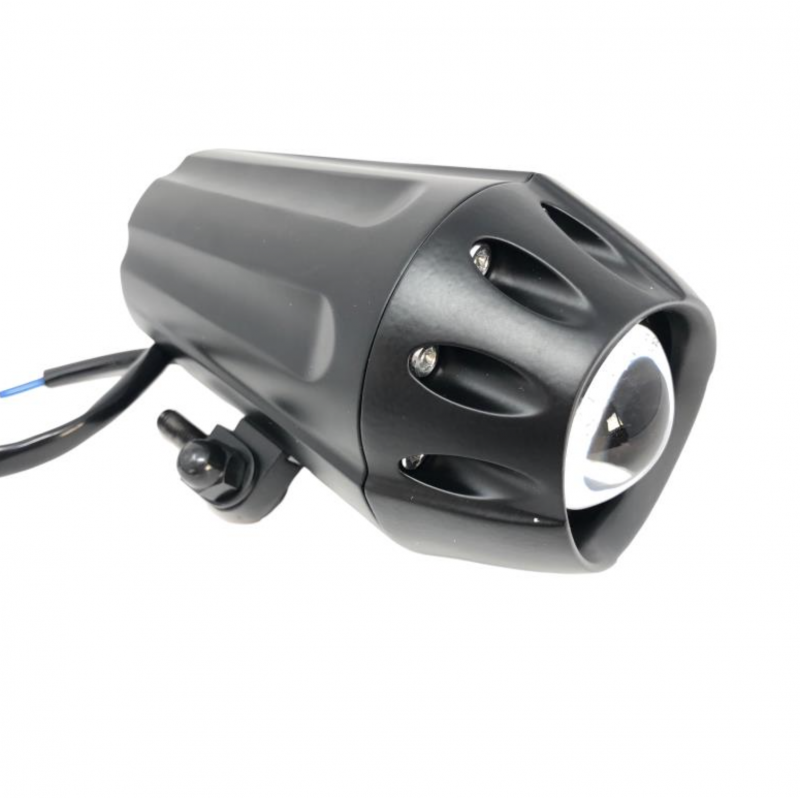Dual beam fisheye koplamp zwart H1 E-keur Highway Hawk