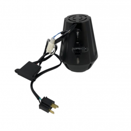 Dual beam fisheye koplamp zwart H1 E-keur Highway Hawk