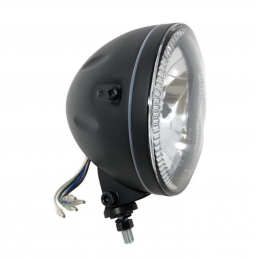 Koplamp LED ring zwart H4 E-keur Highway Hawk