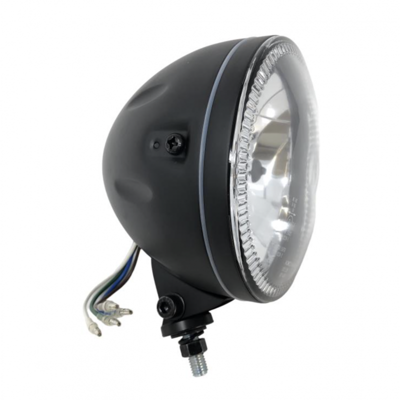 Koplamp LED ring zwart H4 E-keur Highway Hawk