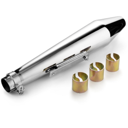 Megaphone uitlaatpijp 38–45 mm 50 cm chroom Highway Hawk