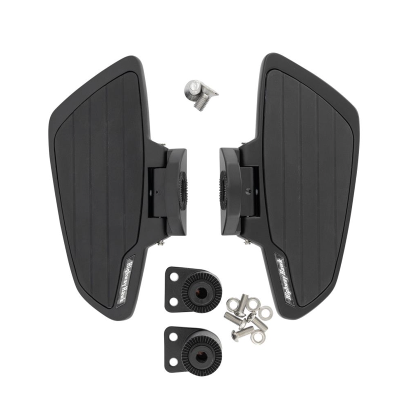 Highway Hawk passagier floorboards Smooth zwart Yamaha Drag Star