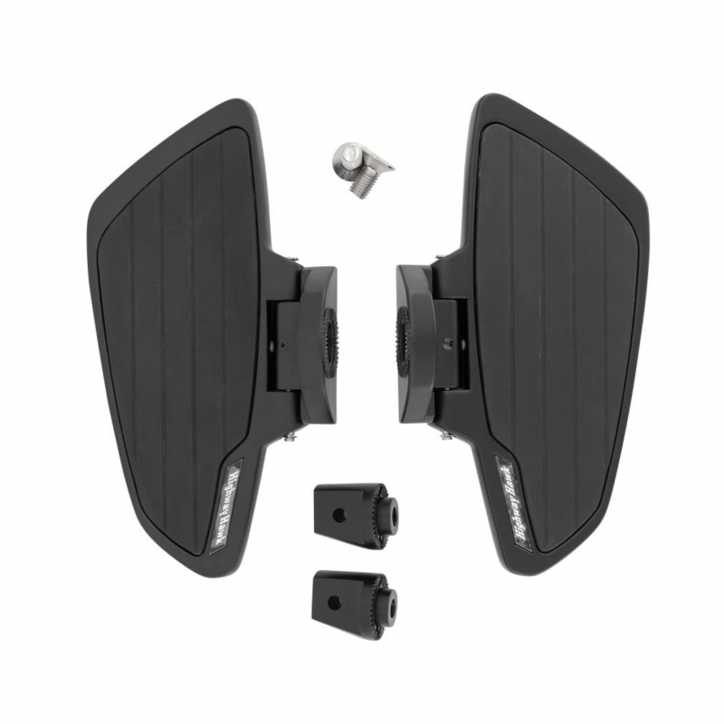 Highway Hawk passagier floorboards Smooth zwart cruiser