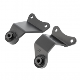 Highway Hawk rijder floorboards Smooth zwart Honda VT 750
