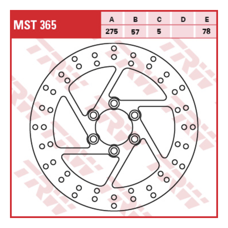 Remschijf TRW MST365 STAR