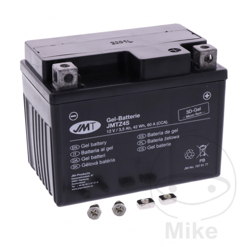 Motor accu JMT YTZ4V GEL onderhoudsvrij 12V