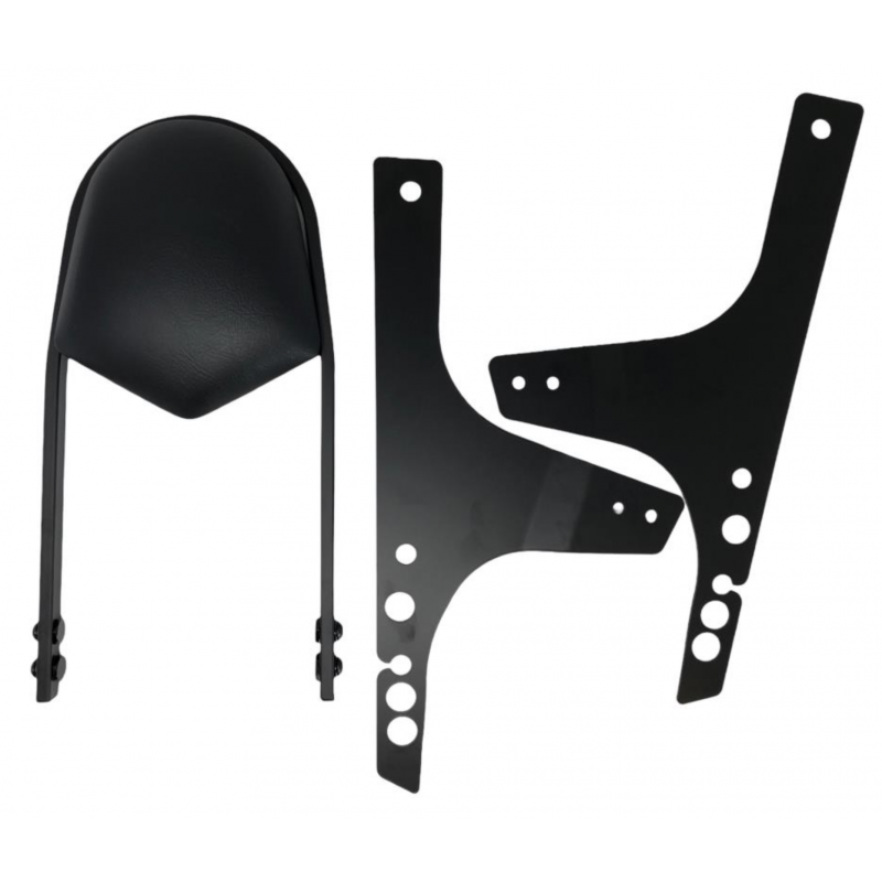 Zwarte Sissybar Wide Harley Davidson Fat Bob Wide Glide
