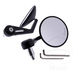 JMP stuureind spiegelset rond bar-end matte race-look