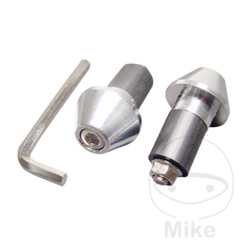 Stuurgewichten 22 mm zilver aluminium JMP mini