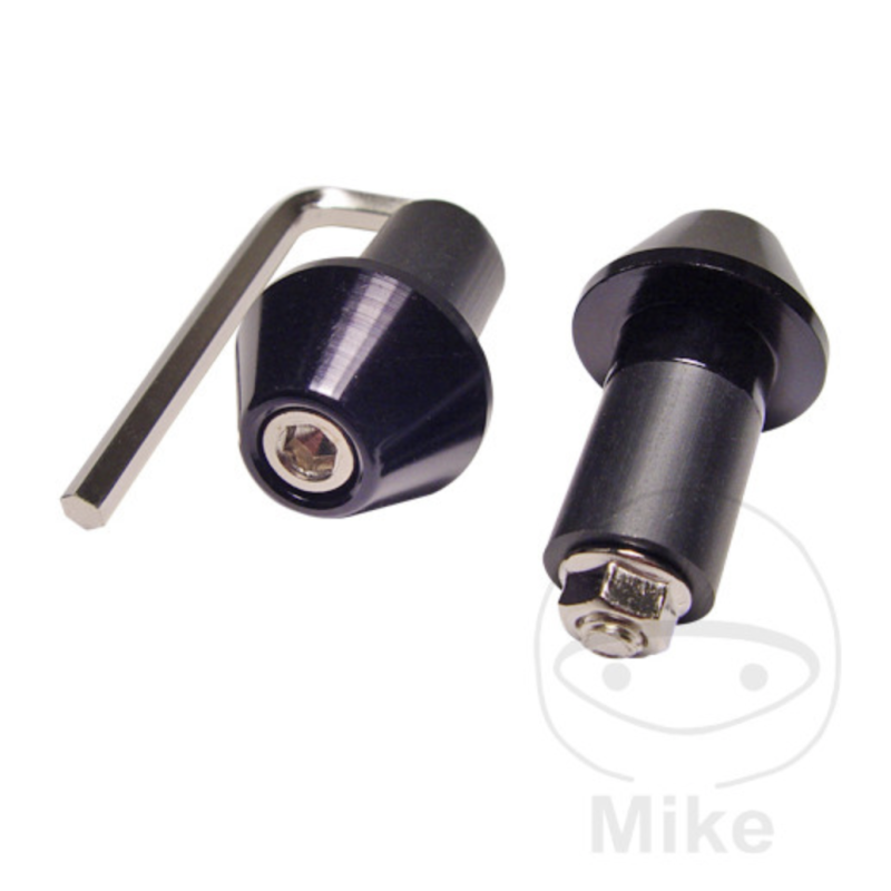 Stuurgewichten 22 mm zwart aluminium JMP mini