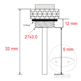 Olietemperatuurmeter M27x3.0 olievuldop JMP