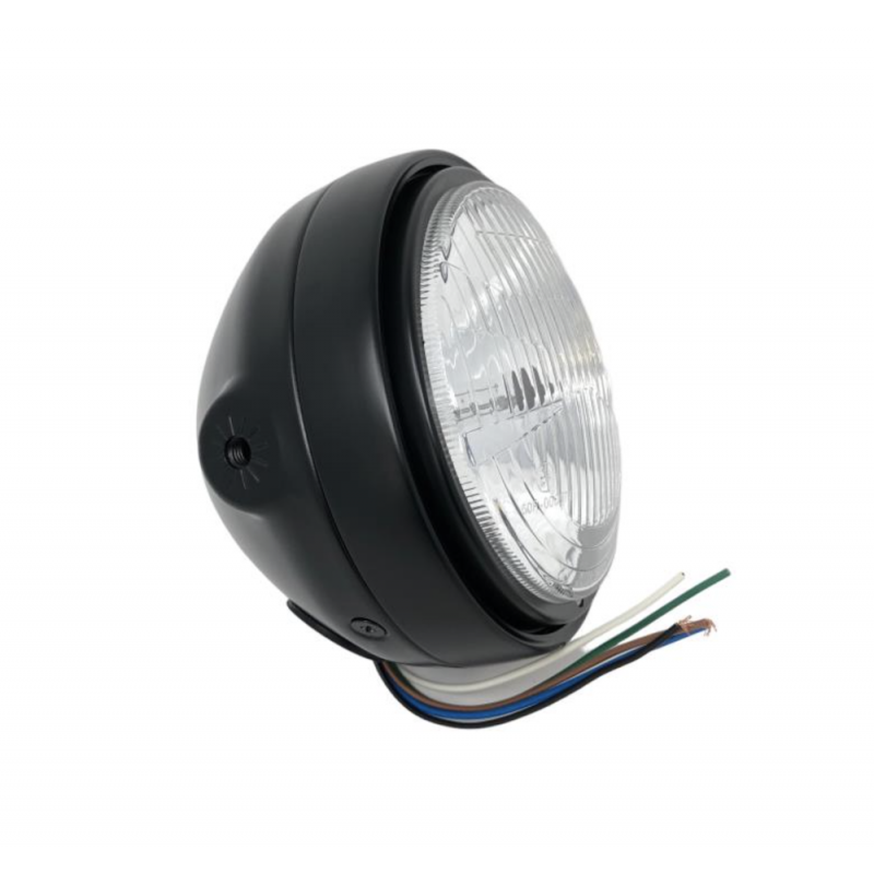5-3/4 inch koplamp zwart H4 E-keur SHIN YO