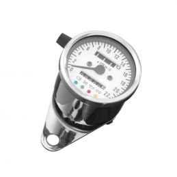 Kilometerteller 60 mm wit Highway Hawk met beugel