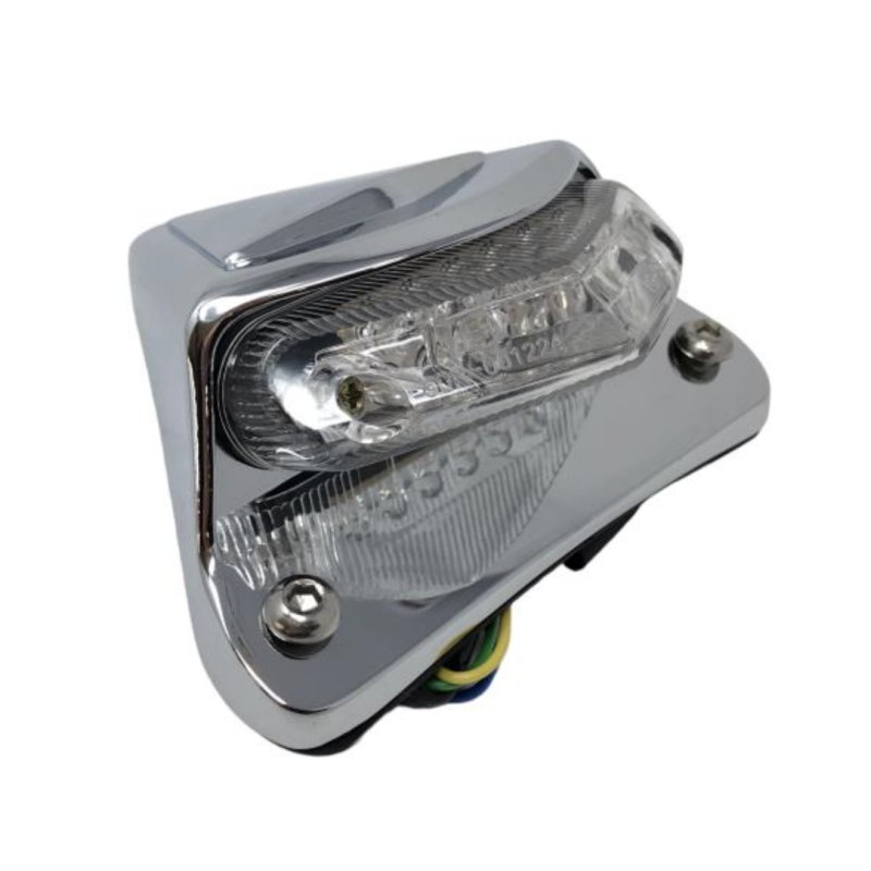 Highway Hawk LED Achterlicht met Kentekenplaathouder Chroom