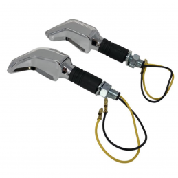 Highway Hawk LED Knipperlichten Speed Chroom – Lang – M8 E-keur