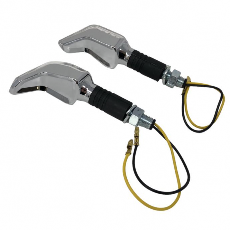 Highway Hawk LED Knipperlichten Speed Chroom – Lang – M8 E-keur