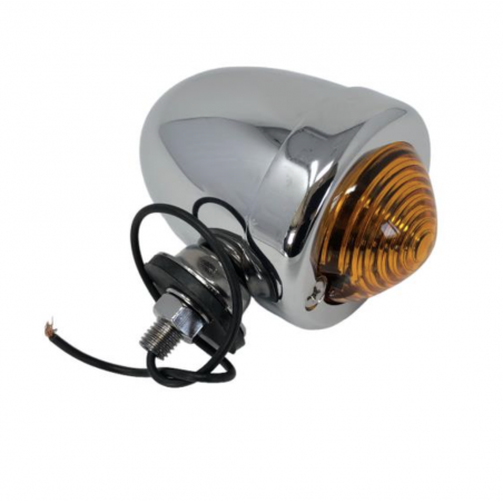 Knipperlicht "Bullet light" Chroom - M8 bevestiging 12V-10W