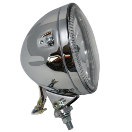 Koplamp met LED ring chroom H4 E-keur Highway Hawk