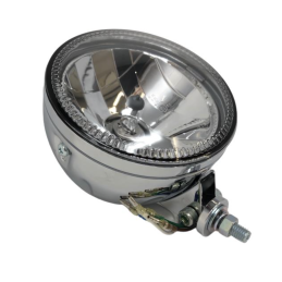 Koplamp met LED ring chroom H4 E-keur Highway Hawk