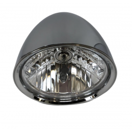 Billet koplamp chroom H4 12V E-keur Highway Hawk