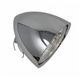 Billet koplamp chroom H4 12V E-keur Highway Hawk