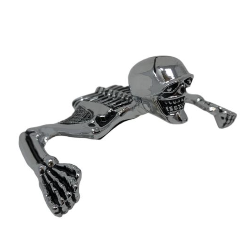 Skull ornament oud zilver 85 mm Highway Hawk