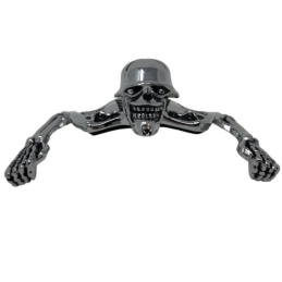 Skull ornament oud zilver 85 mm Highway Hawk