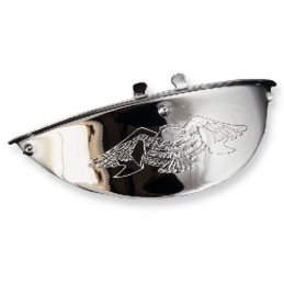 Koplamp vizier Live to Ride chroom 140 mm