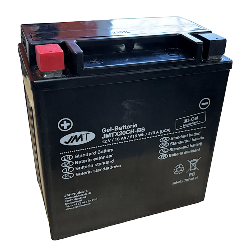 Motor accu YTX20CH-BS Gel JMT | Onderhoudsvrij MF