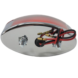 Cat-Eye Achterlicht met Kentekenverlichting Chroom