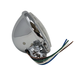 Bates Style koplamp chroom H4 E-keur Highway Hawk