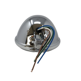 Bates Style koplamp chroom H4 E-keur Highway Hawk