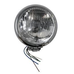 Bates Style koplamp chroom H4 E-keur Highway Hawk