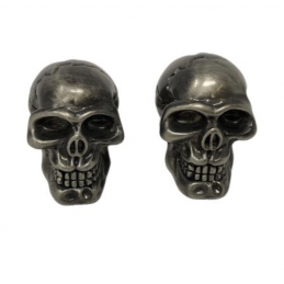 Ventieldoppen "Skull old metaal look" 2 stuks voor Motorfiets en Auto