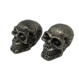 Ventieldoppen "Skull old metaal look" 2 stuks voor Motorfiets en Auto