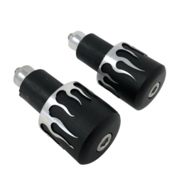 Stuurgewichten 1 inch zwart met vlammen Highway Hawk