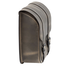 Ledrie achterbrugtas links bruin leer 10L – Harley-Davidson Softail