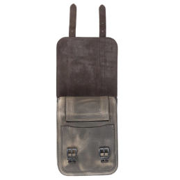 Ledrie achterbrugtas links bruin leer 10L – Harley-Davidson Softail