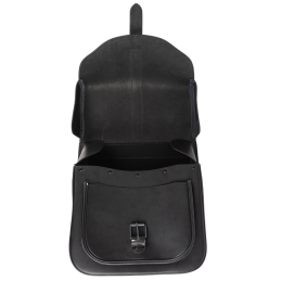 Ledrie Postman zadeltas zwart leer 37L