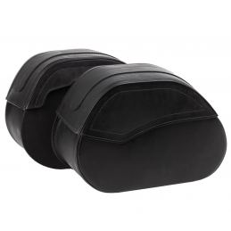 Ledrie Rigid zadeltassen zwart leer 20L