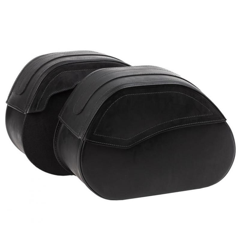 Ledrie Rigid zadeltassen zwart leer 20L