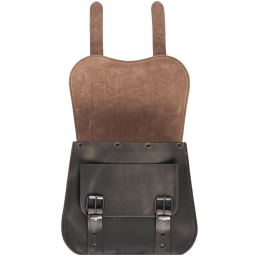 Ledrie Brown zadeltas bruin leer 18L